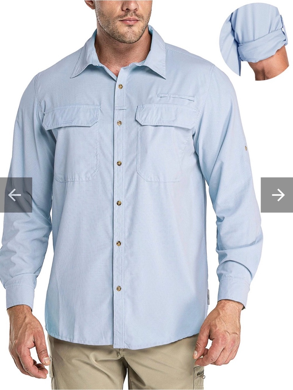 33,000 ft Men’s Long Sleeve UPF 50+ GEO® Air-Hole Dry Cooling Shirt outdoor